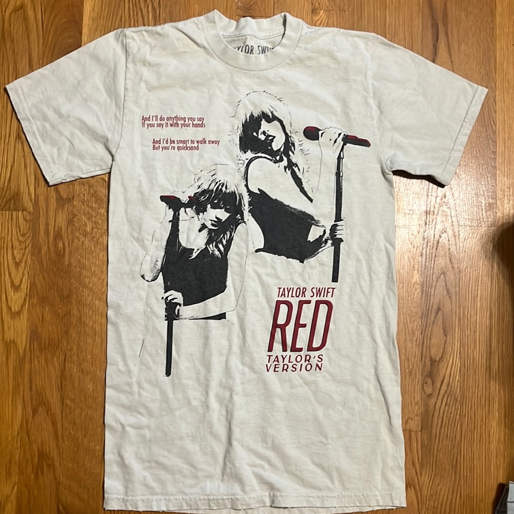 RARE Taylor Swift Red Taylor’s Version T-Shirt “But You’re quicksand”